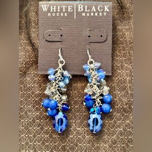 White House Black Market Blue Crystal Earrings